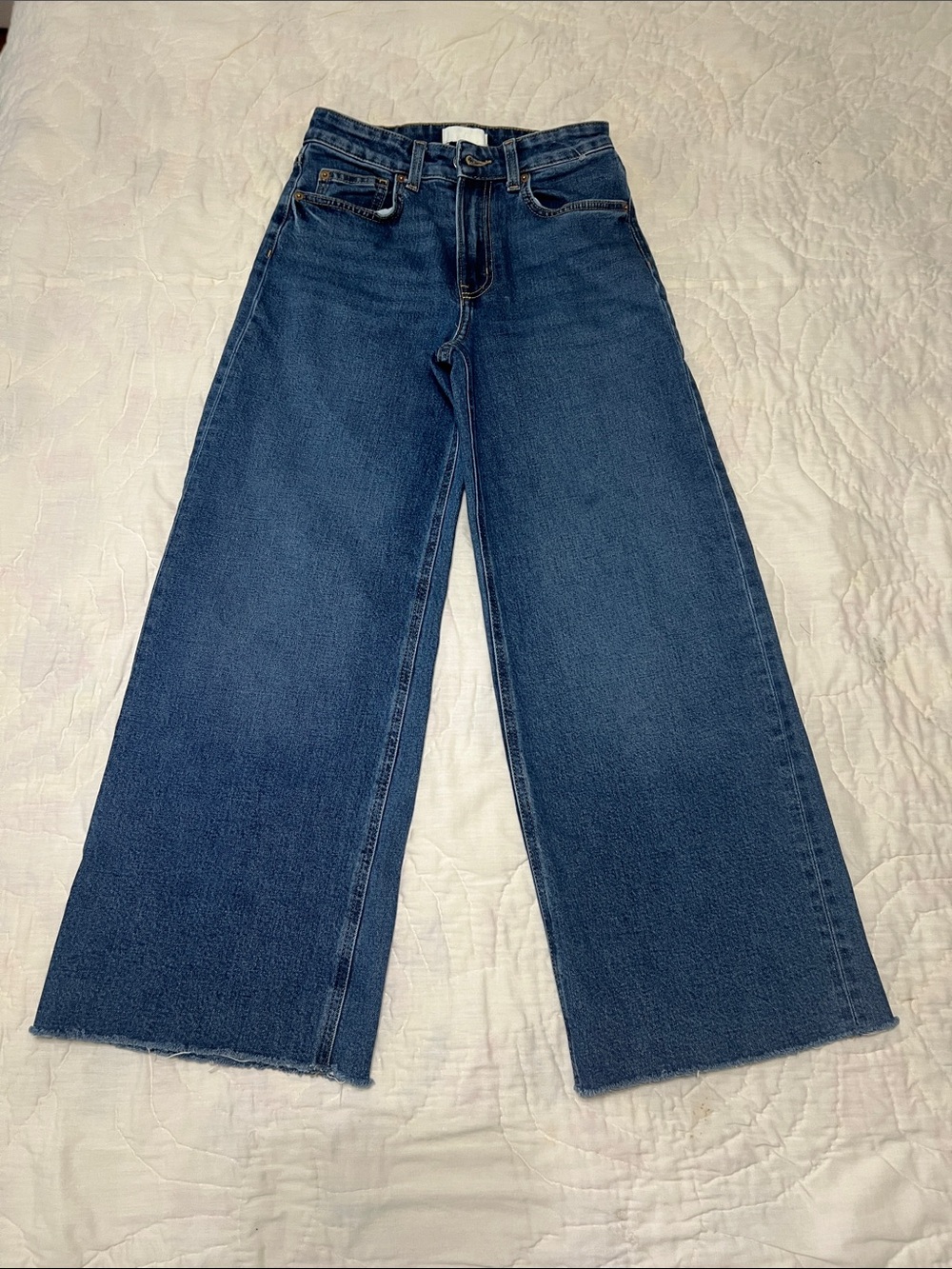 H&M Wide-Leg High-Rise Jeans - Dark Blue Wash